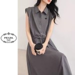 PRADA 프라다 무브 단추 치마투피스 2COLOR