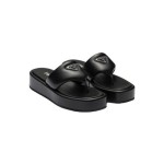 PRADA 프라다 삼각로고 엠보싱 레더 플립플랩 1YZ043