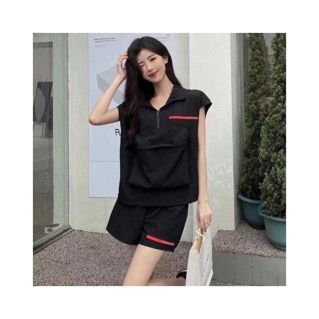 PRADA 프라다 반바지 후드 나시 셋트