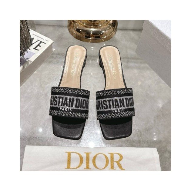 DIOR 디올 여성용 슬리퍼 (굽높이4.5CM) D58244 2COLOR