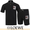 LOEWE 로에베 아나그램 자수 지퍼 카라 반팔 & 반바지 셋업