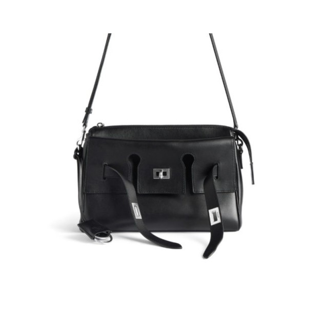 BALENCIAGA 발렌시아가 벨 에어 지퍼 메신저 백 스몰 블랙 834032
