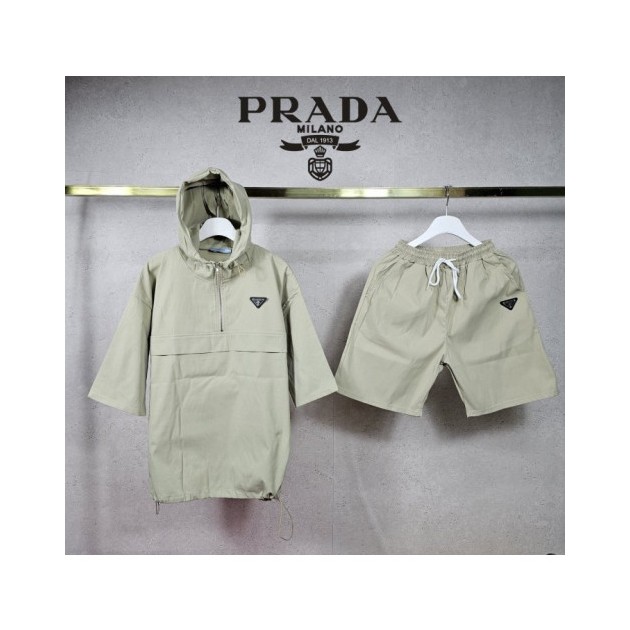 PRADA 프라다 쿨링 아노락 스트링 후드 &밴딩 팬츠 4COLOR