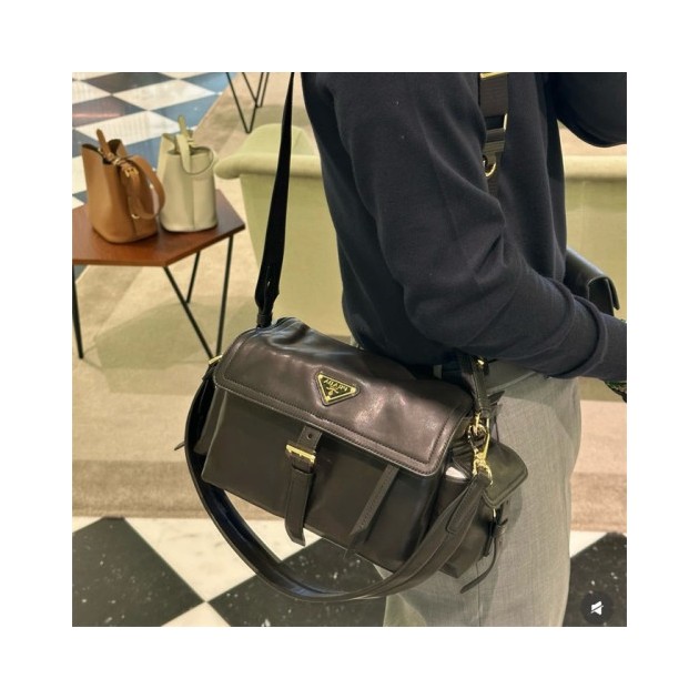 PRADA 프라다 익스플로러 스웨이드 양가죽 숄더백 1BD394 2COLOR