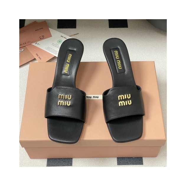 MIUMIU 미우미우 여성용 슬리퍼 (굽높이5.5CM) M45135 2COLOR