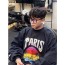 BALENCIAGA 발렌시아가 트로피칼 로고 프린팅 루즈핏 긴팔티셔츠 2COLOR