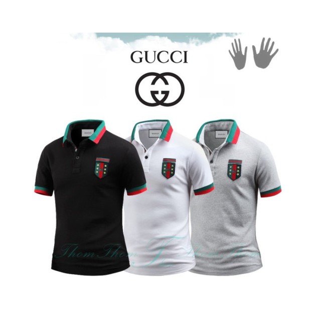 GUCCI 구찌 방패 벌 반팔 카라티