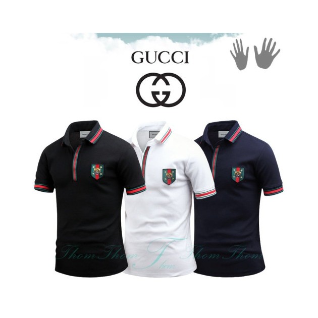 GUCCI 구찌 타이거 자수 반팔 카라티