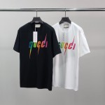 GUCCI 구찌 그라데이션로고 코튼 반팔티