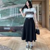 DIOR 디올 롱치마 카라 반팔 셋트