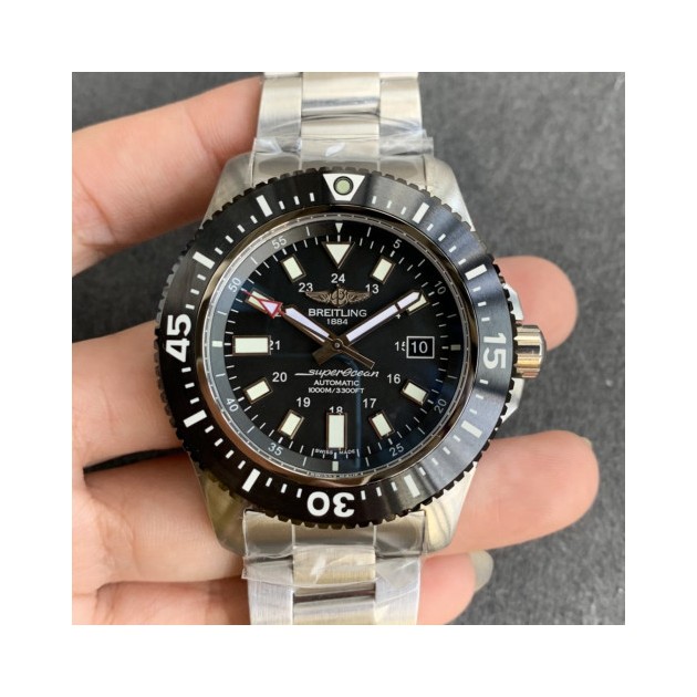 BREITLING 브라이틀링 슈퍼오션 스페셜 에디션 블랙 다이얼 SS 브레이슬릿 44mm Y1739310