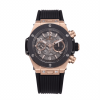 HUBLOT 위블로 빅뱅 크로노그래프 로즈골드 세라믹 베젤 블랙 러버 스트랩 44mm 421.OM.1180.RX