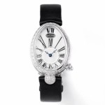 BREGUET 브레게 퀸 오브 나폴리 화이트골드 다이아 베젤 실크/레더 스트랩 V2버전 8928BB/51/944/DD0D