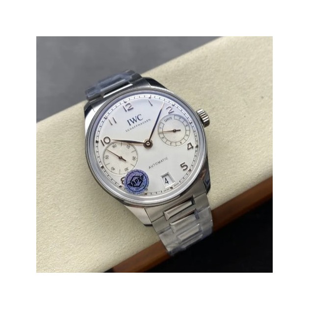 IWC 아이더블유씨 포르투기저 세븐데이즈 화이트골드 화이트 다이얼 SS 브레이슬릿 42mm IW501704
