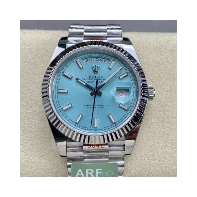 ROLEX 로렉스 데이데이트 아이스블루 바인덱스 다이얼 화이트골드 40mm m228236