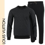 LOUIS VUITTON 루이비통 블랙 다미 전판 맨투맨 셋업