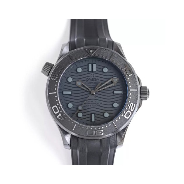 OMEGA 오메가 씨마스터 75주년 다이버 블루 세라믹 다이얼 러버밴드 42mm 210.32.42.20.03.002