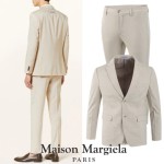 MAISON MARGIELA 메종마르지엘라 넘버로고 레더탭 싱글 슬림슈트