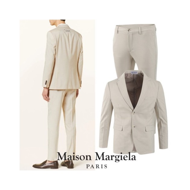 MAISON MARGIELA 메종마르지엘라 넘버로고 레더탭 싱글 슬림슈트