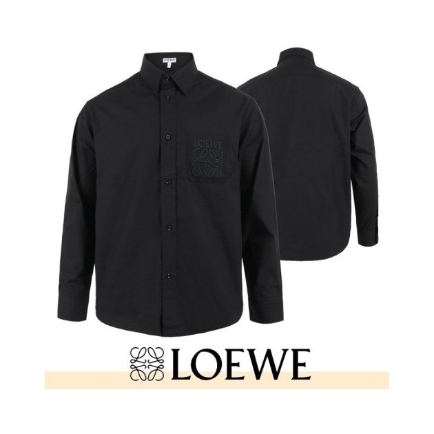 LOEWE 로에베 아나그램 자수 세미 오버 셔츠