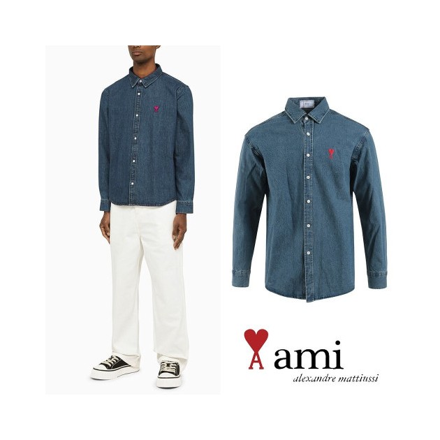 AMI 아미 드 꾀흐 데님 셔츠