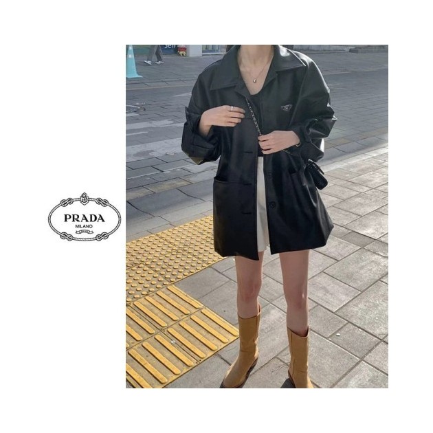 PRADA 프라다 피니시 레더자켓