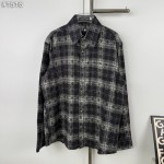 CHROME HEARTS 크롬하츠 크로스 포인트 플란넬 체크 셔츠