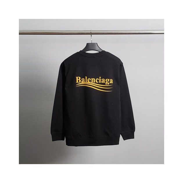 BALENCIAGA 발렌시아가 오렌지웨이브 코튼 맨투맨