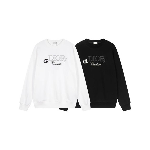 DIOR 디올 옷핀 자수 로고 맨투맨