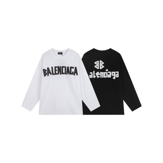 BALENCIAGA 발렌시아가 테이프 로고 티셔츠
