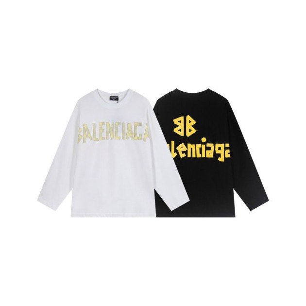 BALENCIAGA 발렌시아가 테이프 로고 티셔츠