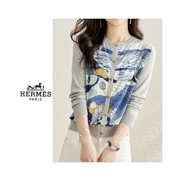 HERMES 에르메스 웨이브 라운드가디건