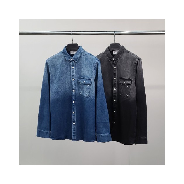 MAISON MARGIELA 메종마르지엘라 포켓자수 데님 셔츠