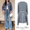 DIOR 디올 룸버스 꽃브로치 트위드 자켓