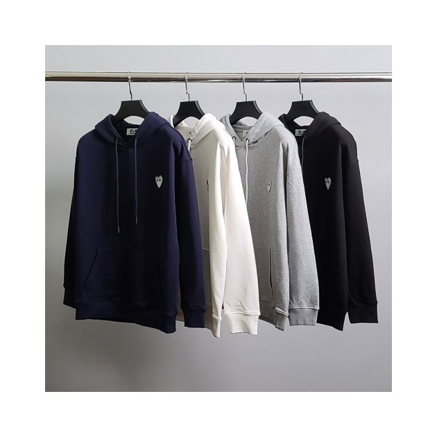 COMME DES GARCONS 꼼데가르송 화이트와펜 코튼 후드티
