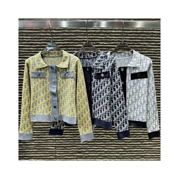 DIOR 디올 자카드 니트 가디건