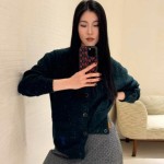 LOUIS VUITTON 루이비통 LV 자수 울니트 가디건
