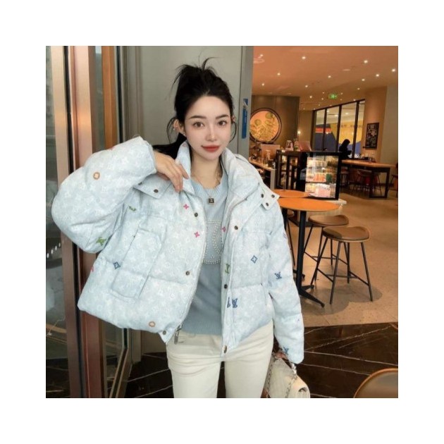 LOUIS VUITTON 루이비통 자카드 LV 데님 패딩점퍼