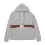 GUCCI 구찌 웹 하프 집업 스웨트 셔츠