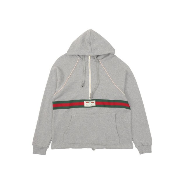 GUCCI 구찌 웹 하프 집업 스웨트 셔츠