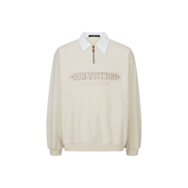 LOUIS VUITTON 루이비통 엠벨리시드 하프 집업 스웨트 셔츠