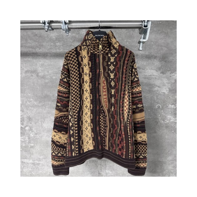 LOUIS VUITTON 루이비통 & NIGO 그래피티 하프 집업 니트