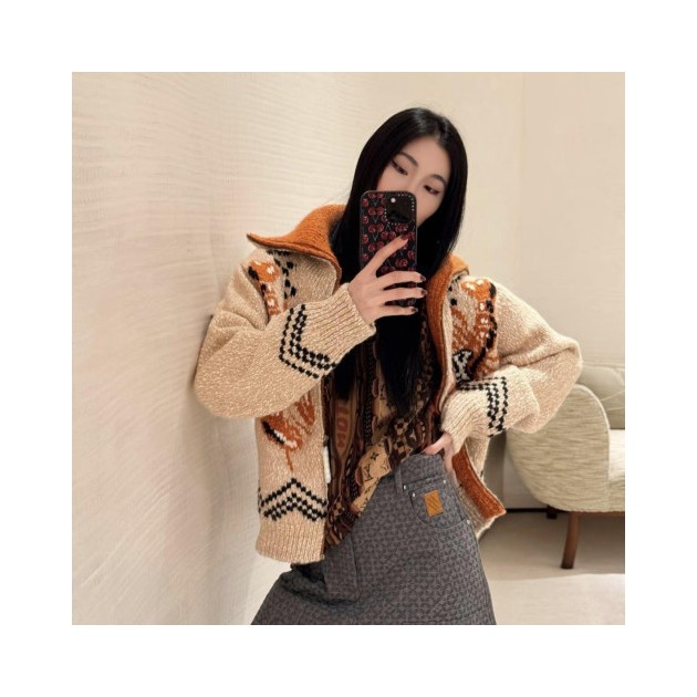 LOUIS VUITTON 루이비통 & NIGO 지퍼 니티드 블루종