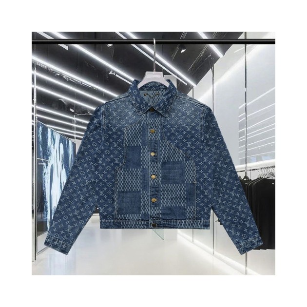 LOUIS VUITTON 루이비통 & NIGO 자이언트 다미에 웨이브 모노그램 데님 자켓 2COLOR