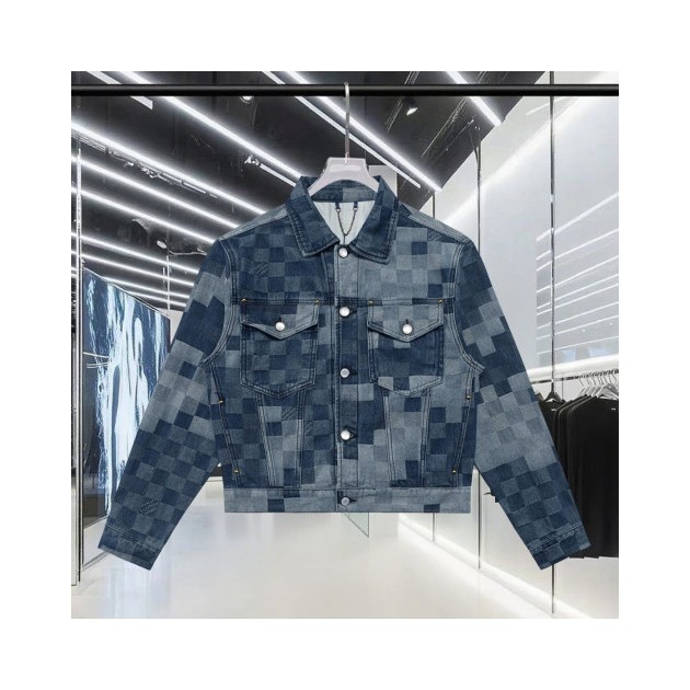 LOUIS VUITTON 루이비통 & NIGO 퍼렐 다미에 클래식 데님 자켓