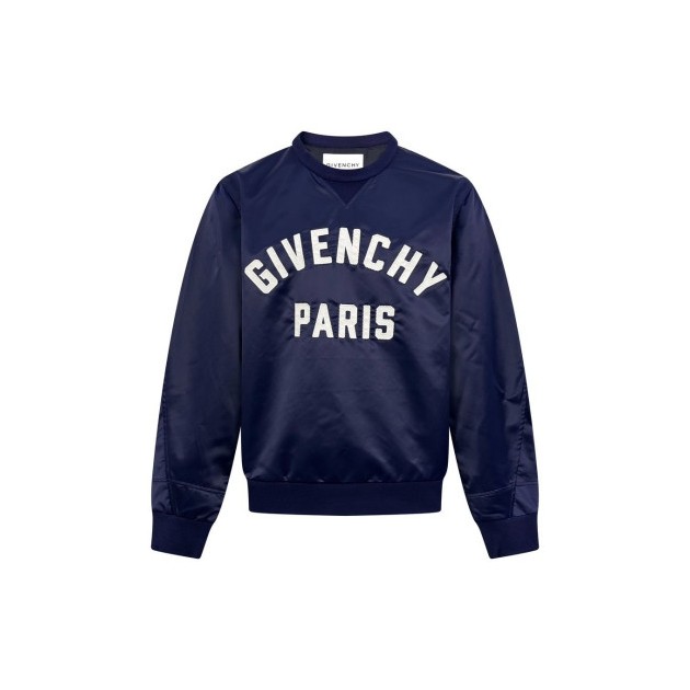 GIVENCHY 지방시 자수 패치 로고 나일론 스웨트 셔츠 　