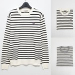 MAISON KITSUNE 메종키츠네 트리컬러 스트라이프 니트