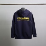 VETEMENTS 베트멍 옐로우로고 코튼 후드티