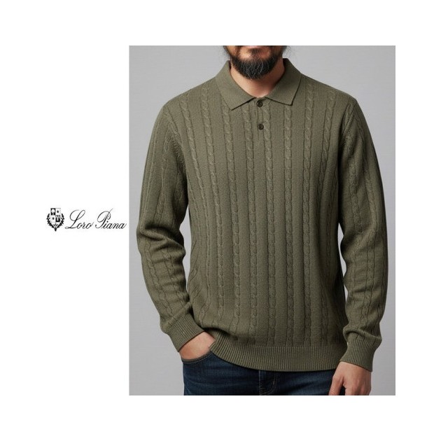 LOROPIANA 로로피아나 꽈배기 카라니트 3COLOR