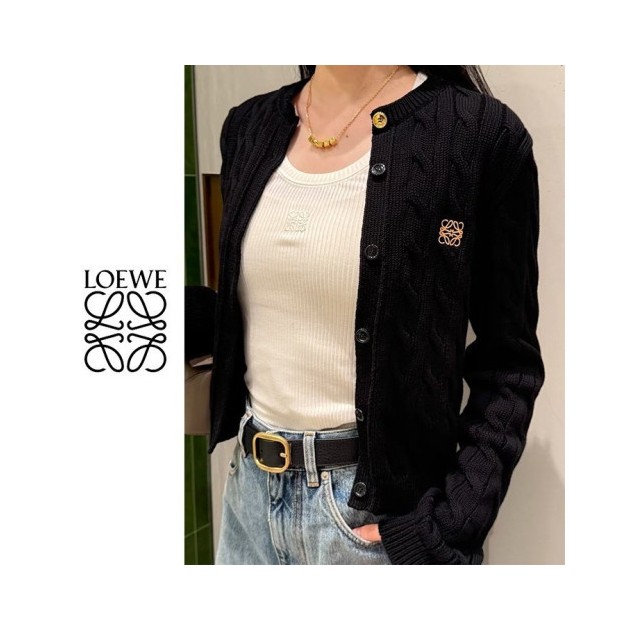 LOEWE 로에베 아나그램 케이블 가디건 2COLOR